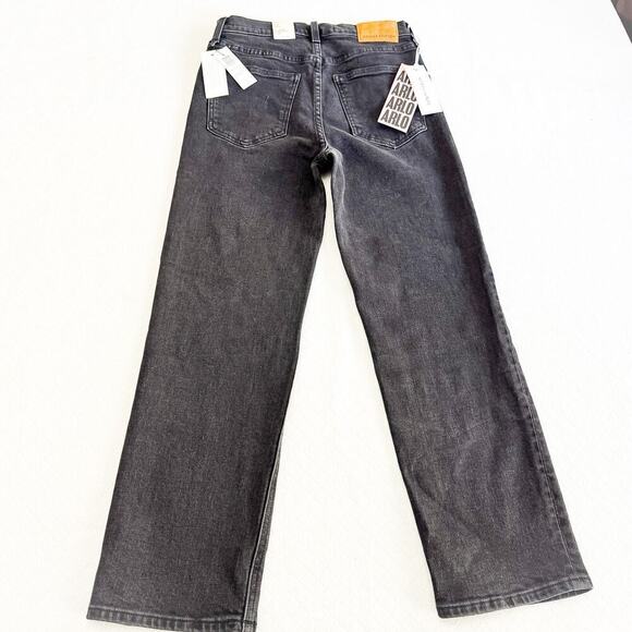 Denim Forum Aritzia The Arlo High Rise Straight Jean Black Charcoal Size 25 NWT - Picture 3 of 9